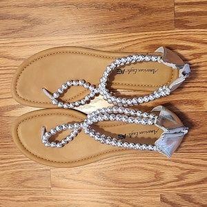 Beaded thong sandals